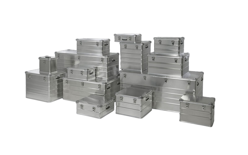 Aluminium kist 10 - transparant