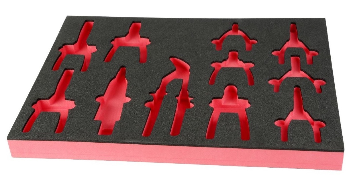 Foam inlays gereedschapinterieurs rood