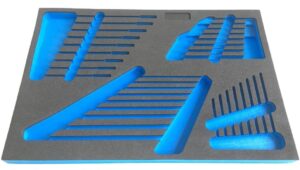 Foam inlays gereedschapinterieurs blauw